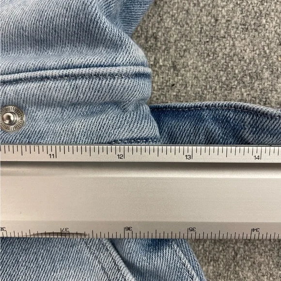 COPY - Good American Light Blue Denim Jumpsuit Flare Wide Leg Size Small - Picture 11 of 13